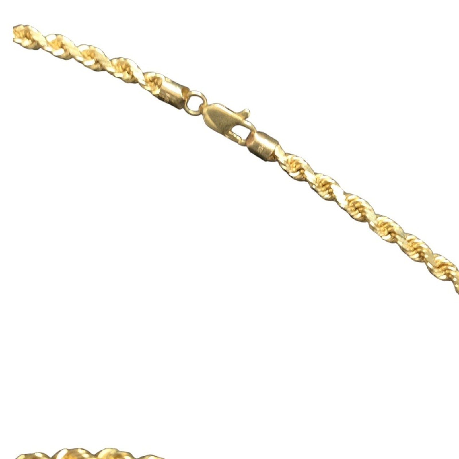 14K Yellow Gold Rope Chain Necklace 25.8g Lobster Clasp High Polish Unisex 20"