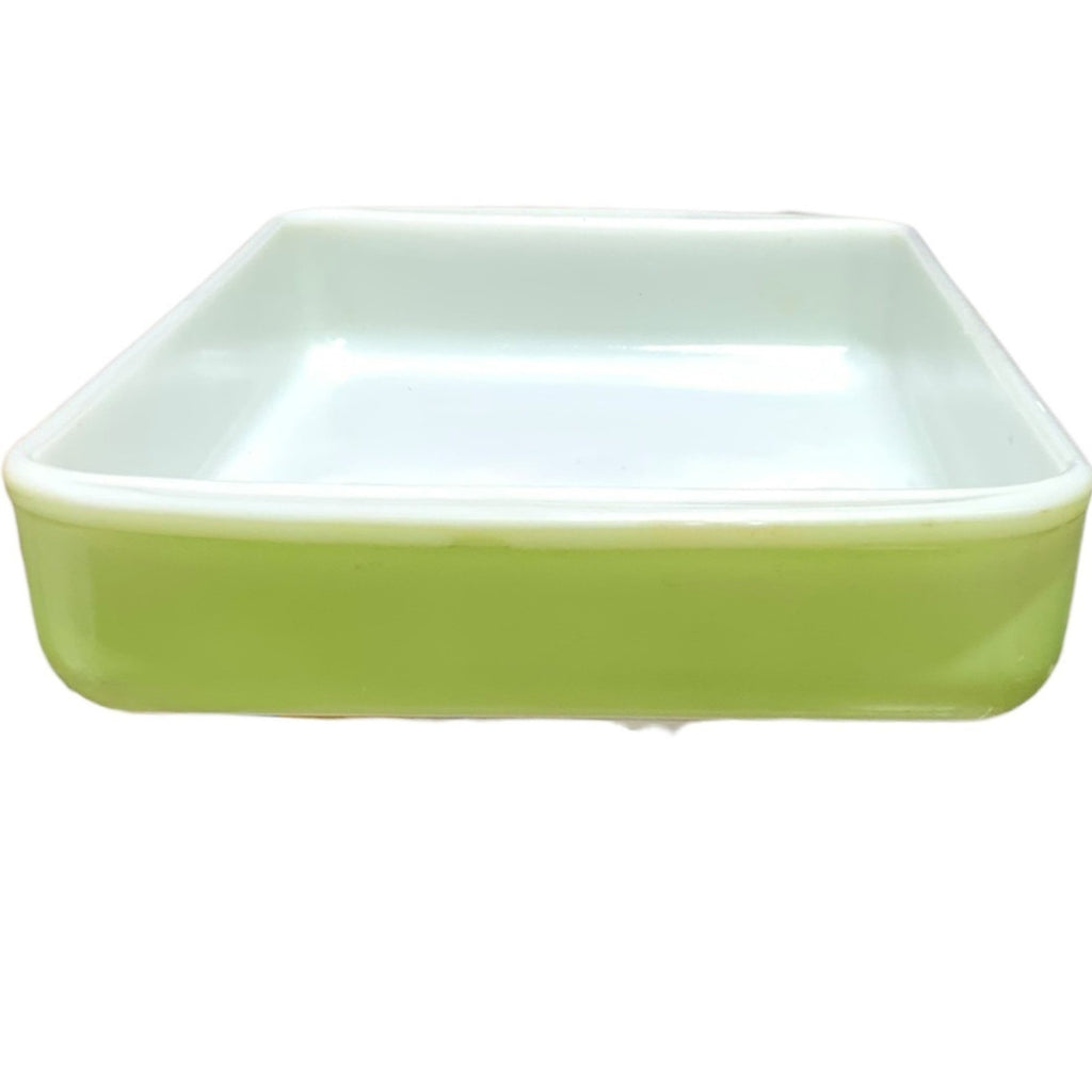 Vintage Pyrex 232 Lime Green Rectangular Refrigerator Dish MCM Ovenware USA