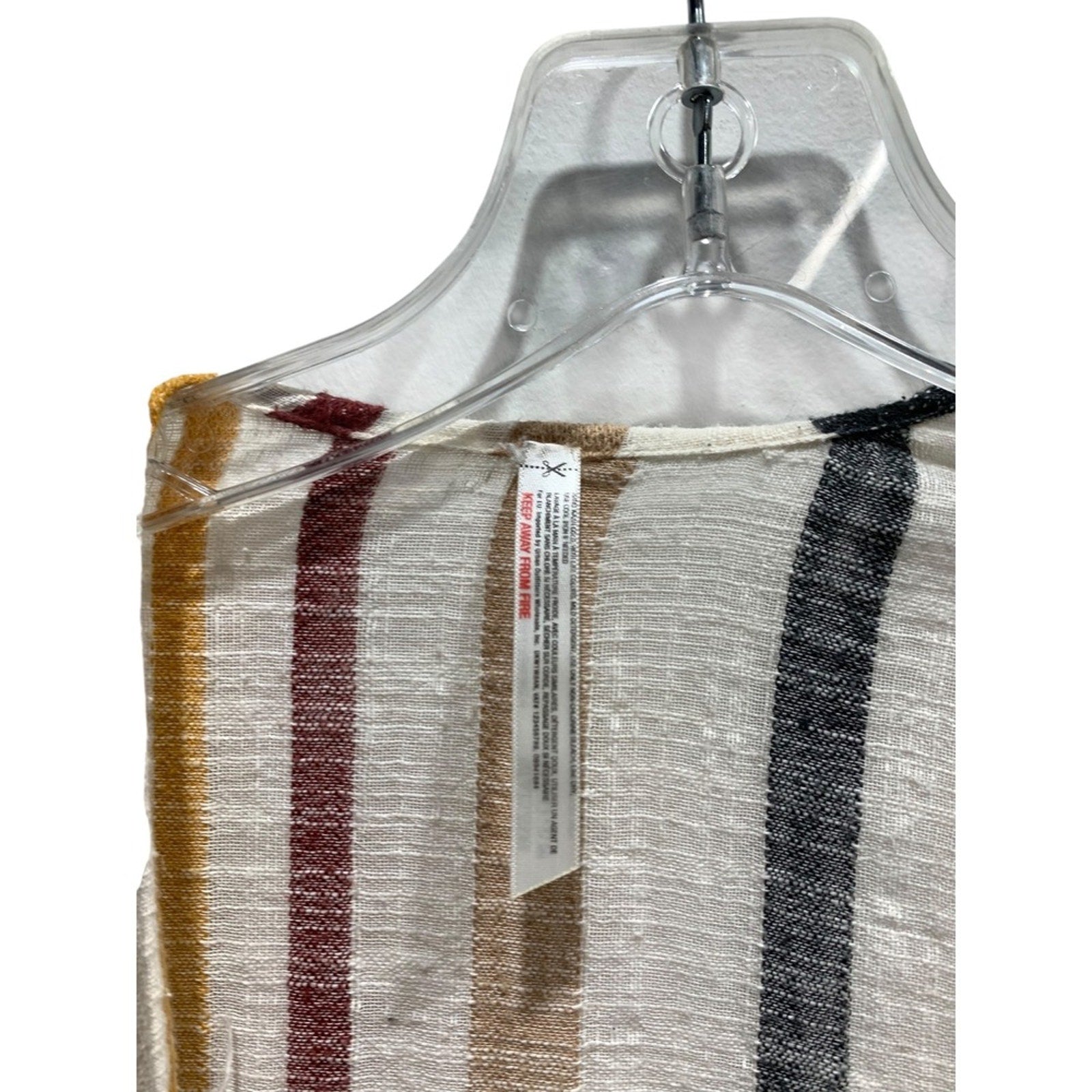 Free People Stripe Ruana Wrap Poncho Kimono Open Bohemian Beach Cover Up ONE SZ