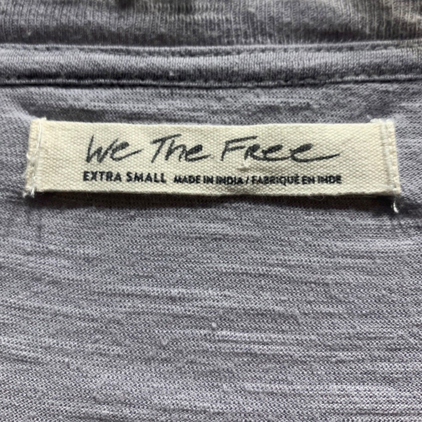 We The Free Free People Wildcats Graphic Tee Grey XS OB985547 embroidered sleeve