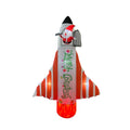 8ft Christmas Santa on Rocket Ship Inflatable Lighted Outdoor Yard Decoration