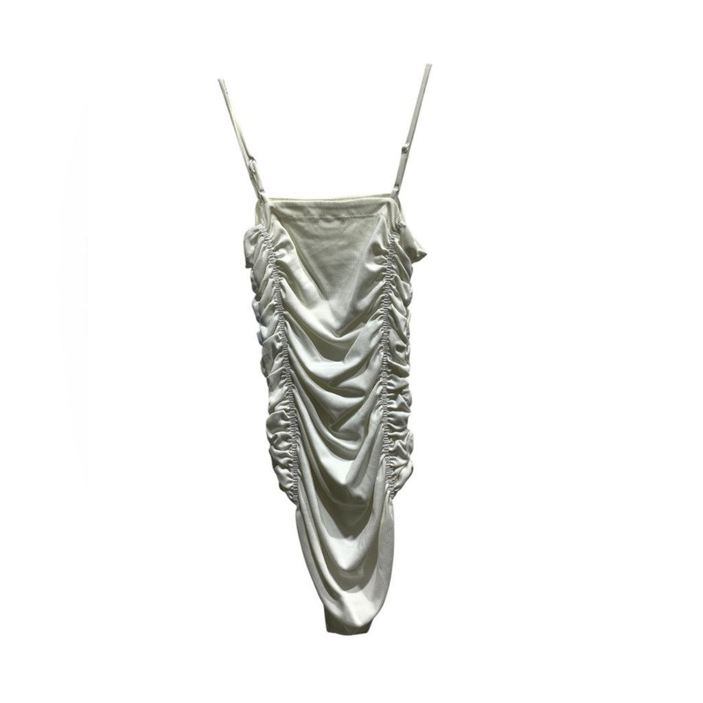 INTIMATELY FREE PEOPLE White On Your Side Ruched bodysuit size small