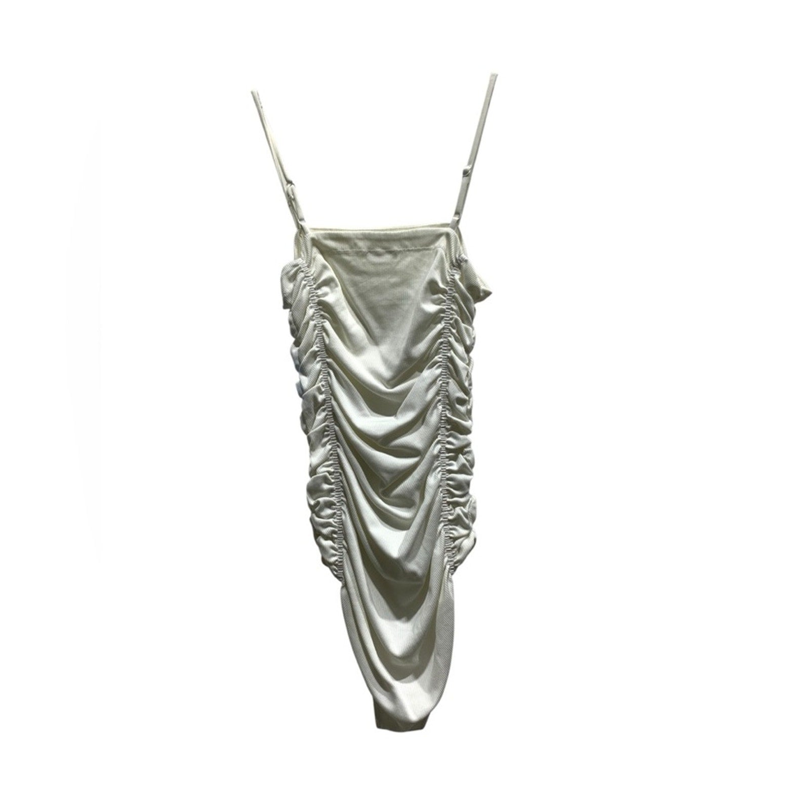 INTIMATELY FREE PEOPLE White On Your Side Ruched bodysuit size small