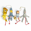 Vintage Kurt Adler 1980 Wizard of Oz Wooden Jumping Jack Ornaments Set of 4