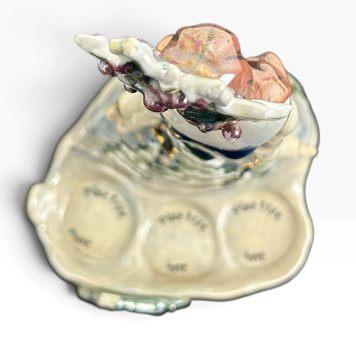 Blue Sky Clayworks Heather Goldminc Christmas Maiden Tea Light Holder 2005 Nice
