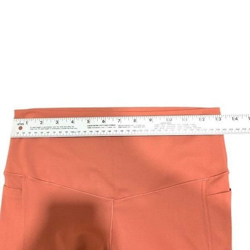 Soma 24/7 High Waist Leggings Terracotta Rust Orange Side Pockets Size M 804381