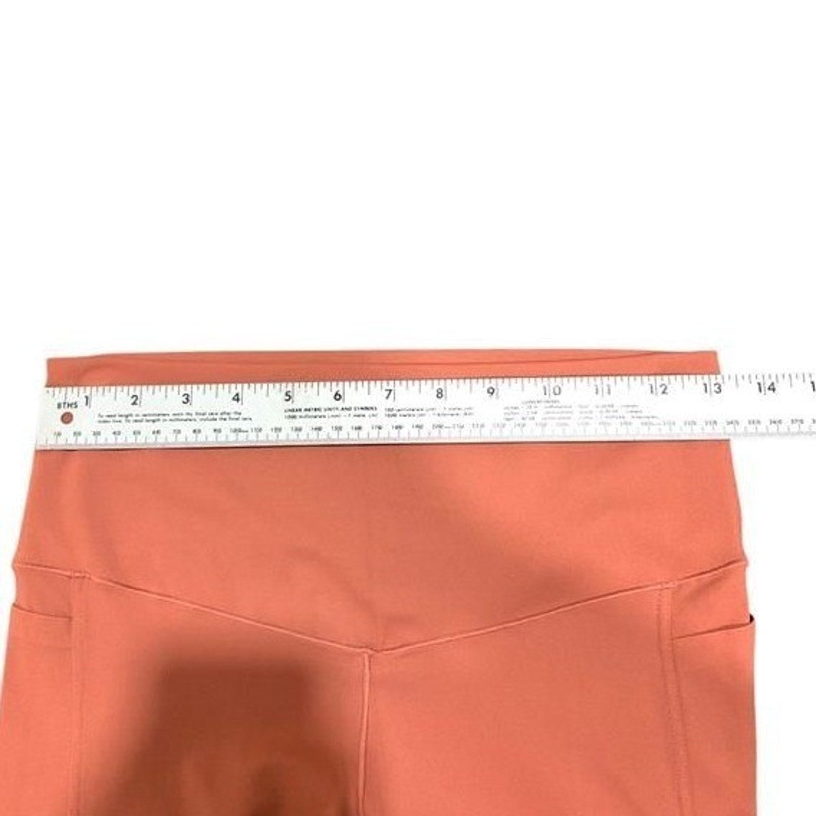 Soma 24/7 High Waist Leggings Terracotta Rust Orange Side Pockets Size M 804381