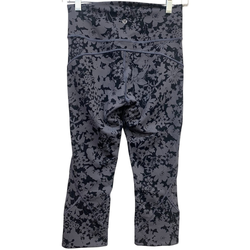 Lululemon In Movement Crop *Everlux 19" Efflorescent Nebula Black SZ 6