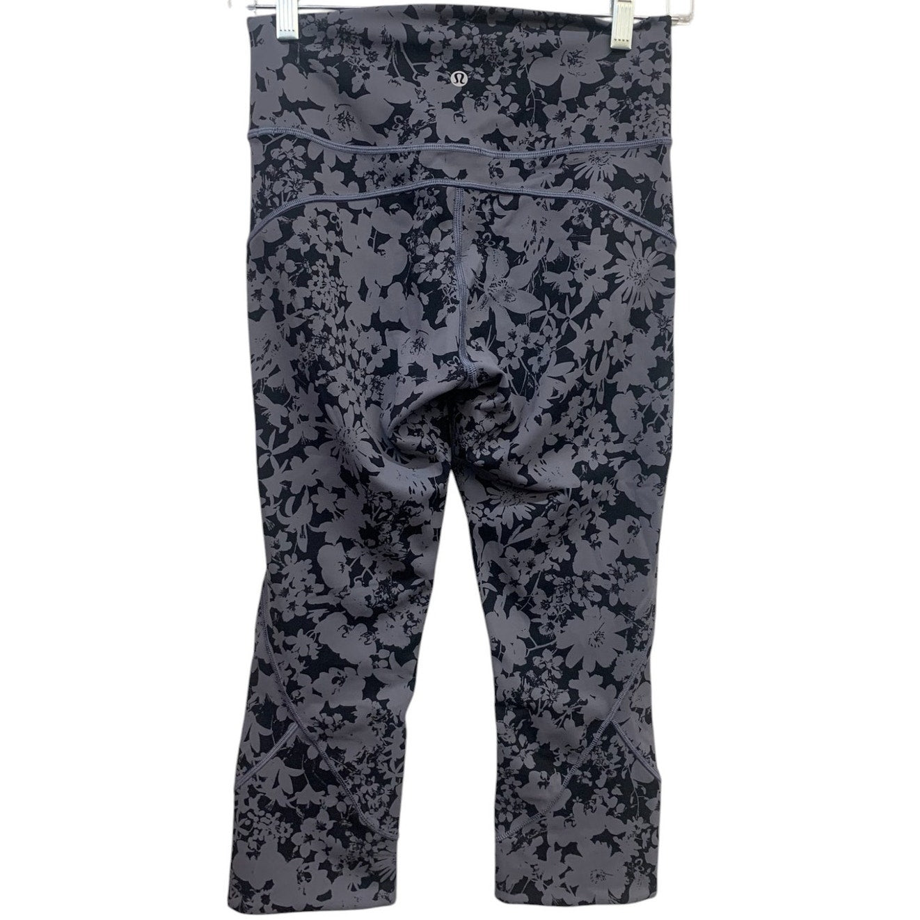 Lululemon In Movement Crop *Everlux 19" Efflorescent Nebula Black SZ 6