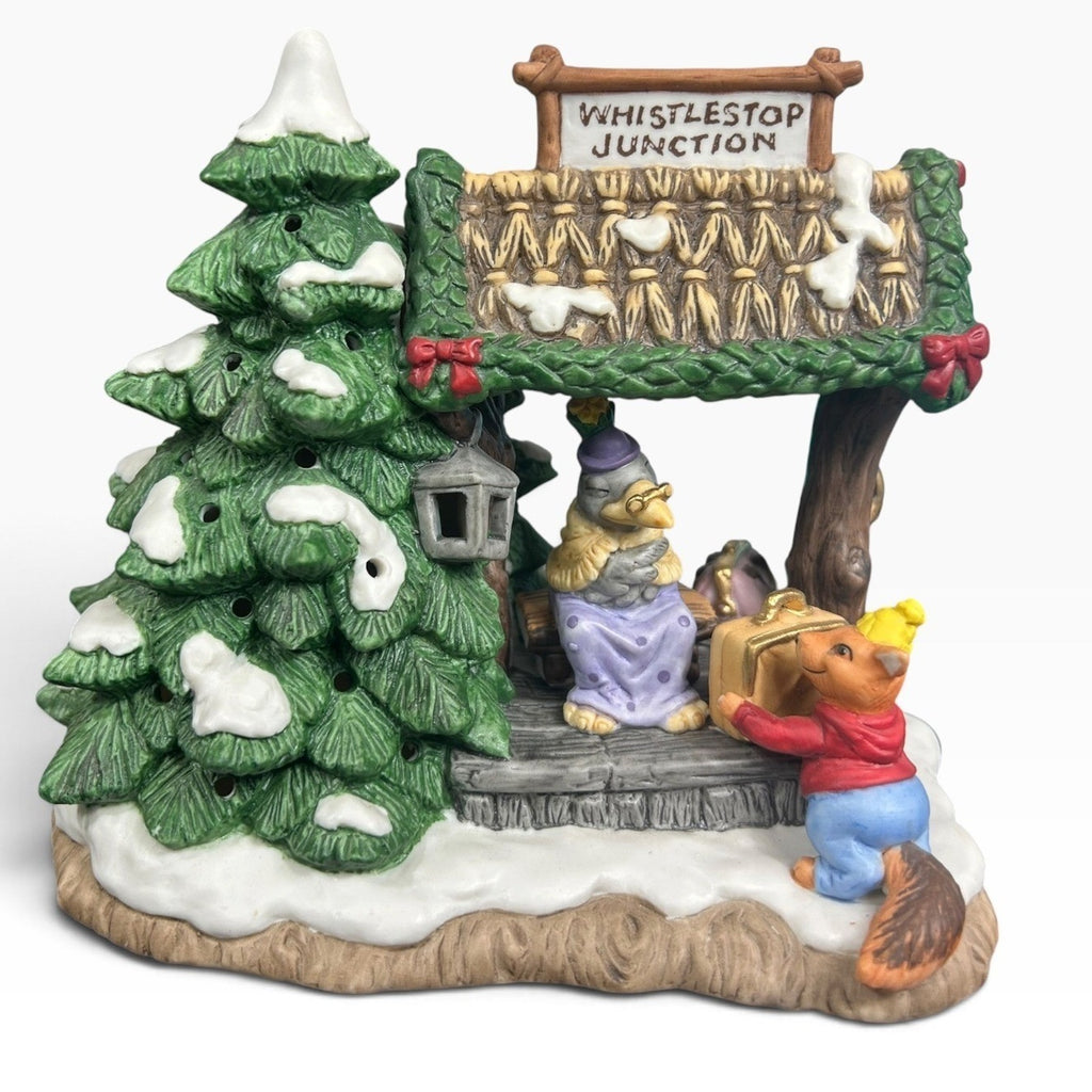 Fitz and Floyd Whistlestop Junction Train Stop Enchanted Forest 19/790 1994