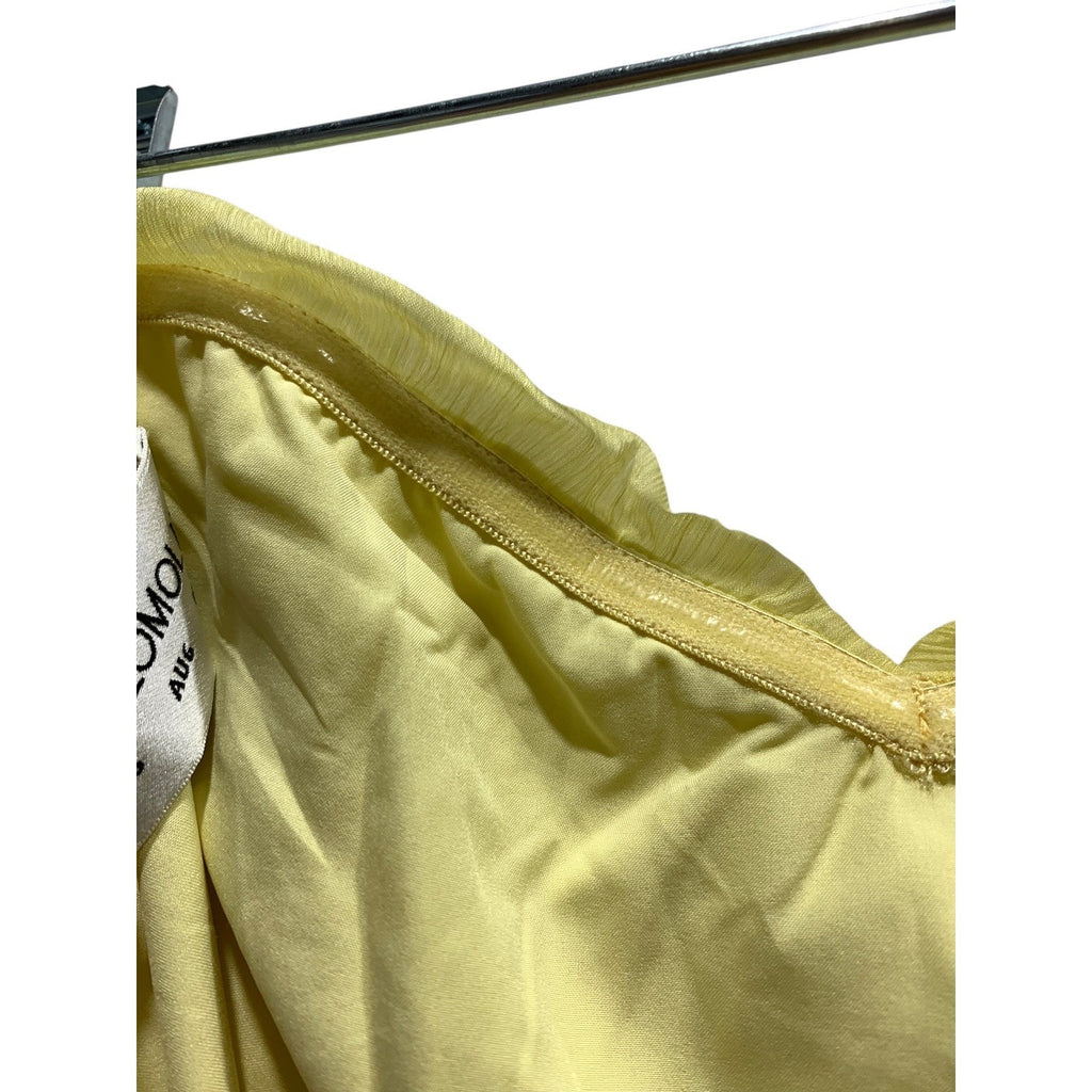 Hello Molly Unforgettable Style Strapless Maxi Dress Yellow US 2 Summer
