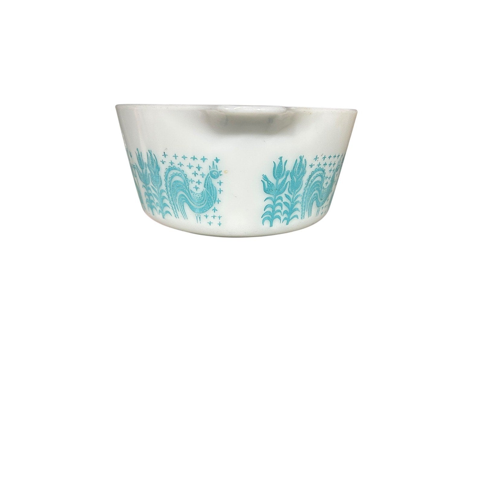 Pyrex Amish Butterprint 474-B Turquoise Cinderella Casserole Dish 1.5 Qt Vintage