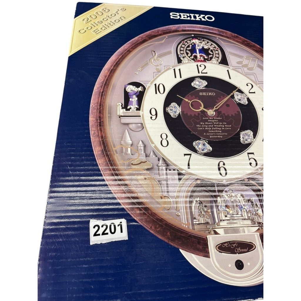 Seiko Melodies In Motion 2006 Collectors Edition Swarovski Crystal Clock NEW