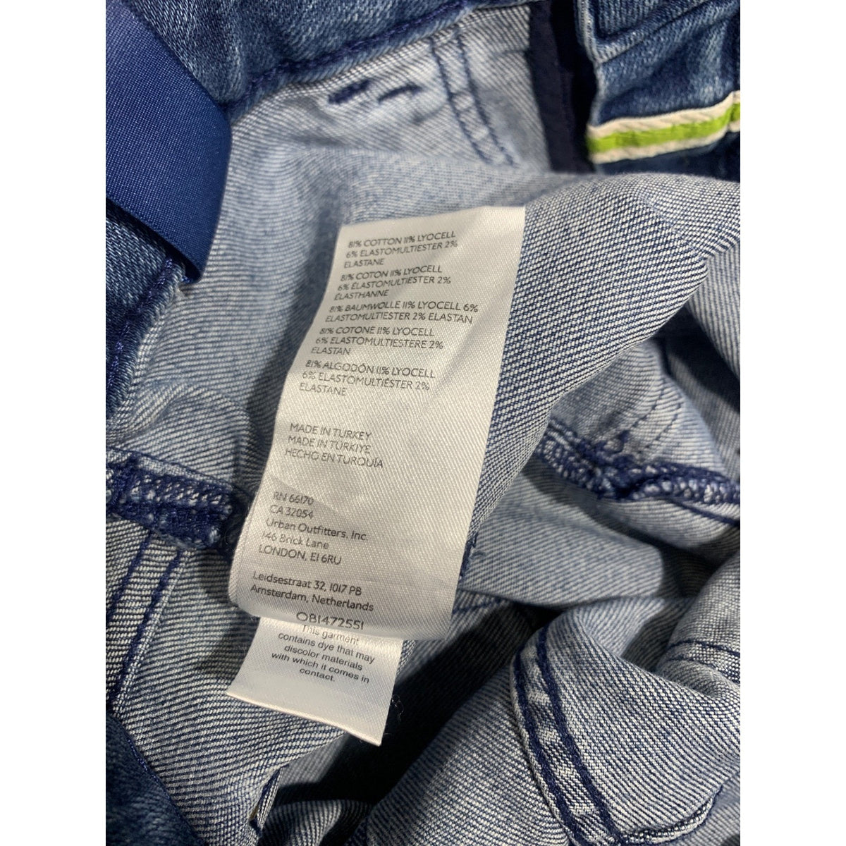 Pilcro and the Letterpress Flare Jeans Medium Wash Patch Pocket Raw Hem 29