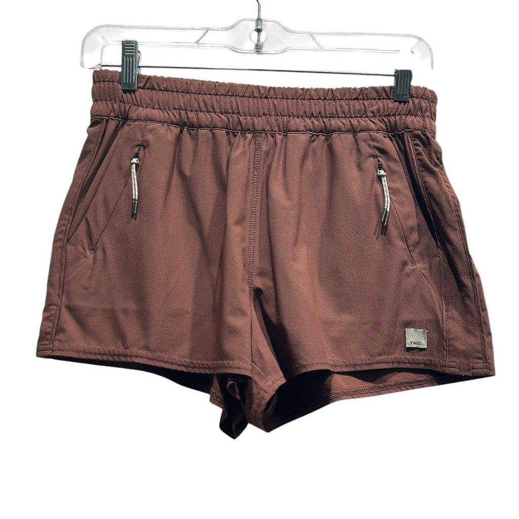 Vuori The Rise Shine Shorts Mahogany Brown VW387 Womens Small Athletic Running