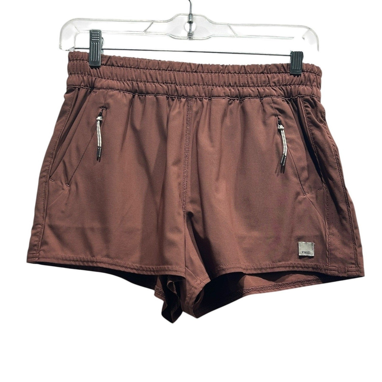 Vuori The Rise Shine Shorts Mahogany Brown VW387 Womens Small Athletic Running