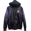 LA LAKERS GALAXY NBA SPACE HOODIE JACKET Puffer SZ S
