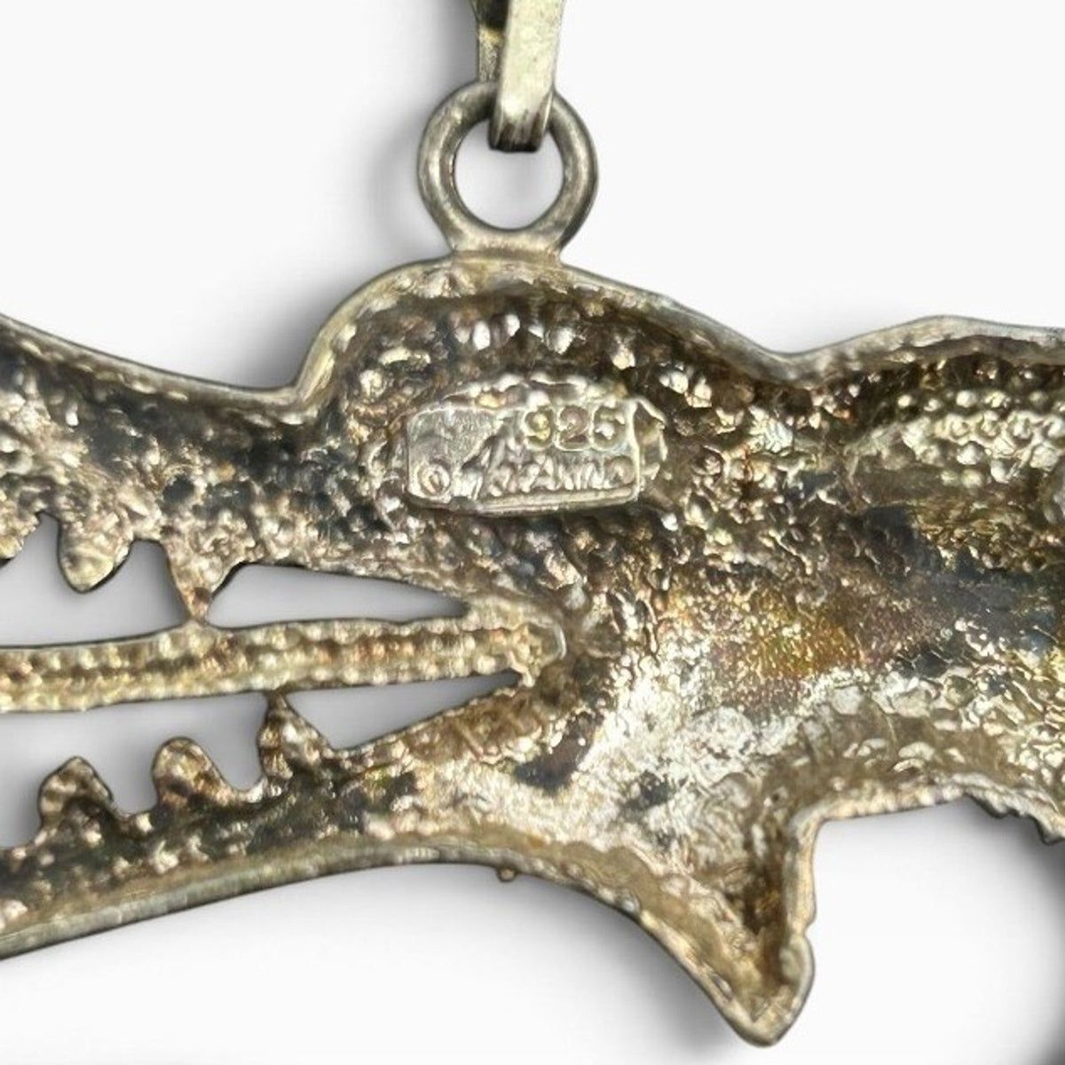 Vintage 925 Sterling Silver Large Chinese Dragon Pendant Statement 38g 4in Goth