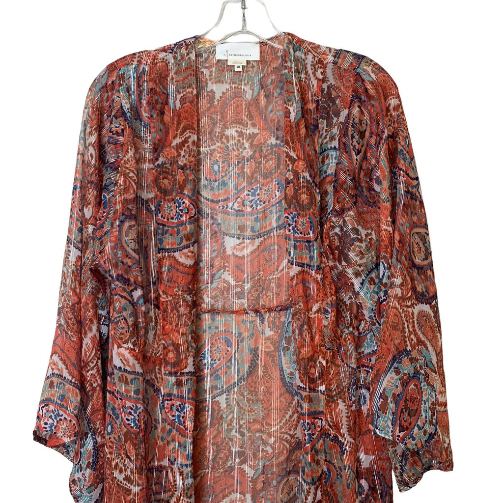 ANTHROPOLOGIE Paisley Tiered Kimono SZ O/S