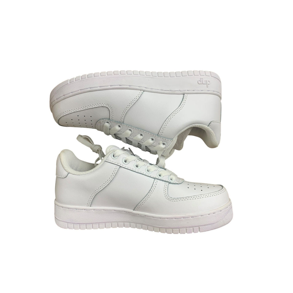 Drip Creationz White Sneakers Youth Size 4Y Lace Up Low Top Shoes Kids