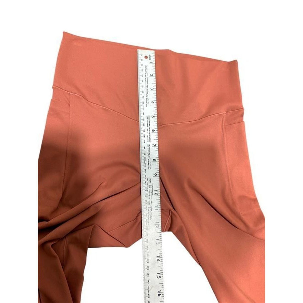 Soma 24/7 High Waist Leggings Terracotta Rust Orange Side Pockets Size M 804381