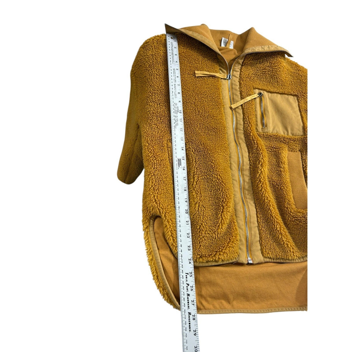 Varley Myla Zip Through Sherpa Jacket Mustard Yellow VAR01703 Small FALL COZY