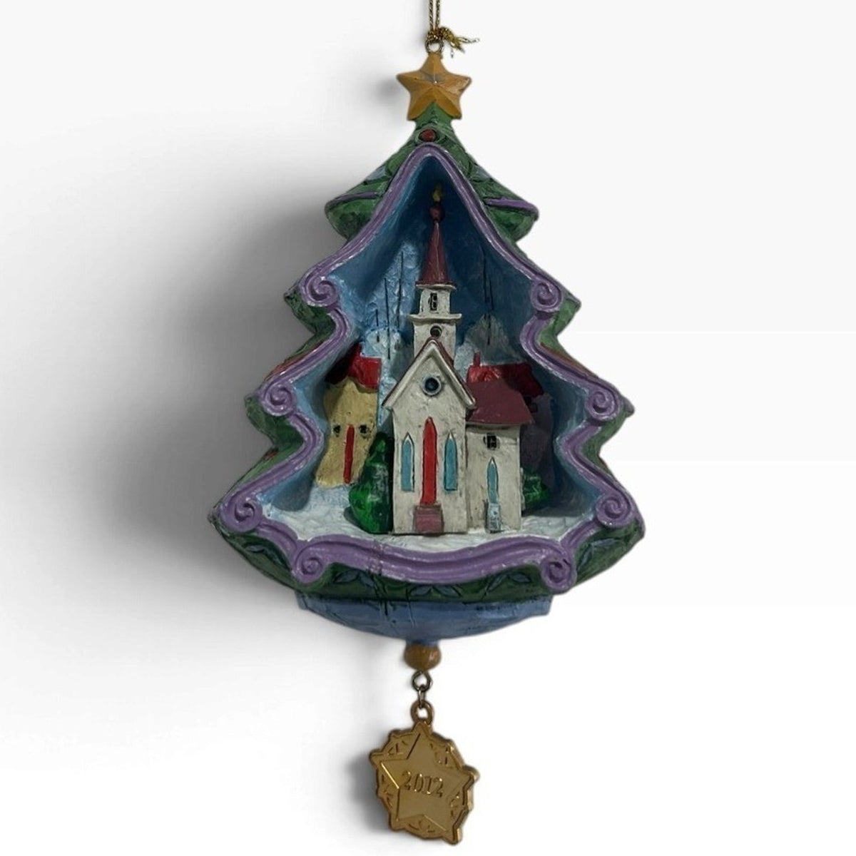 Jim Shore Heartwood Creek 2012 O Come All Ye Faithful Church Tree Ornament