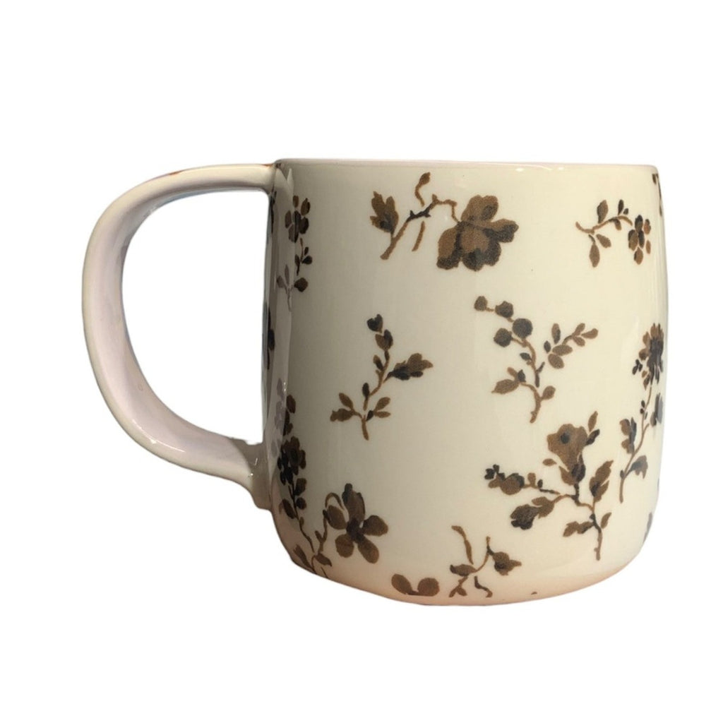 Anthropologie Loren Mug light mauve Floral lavender 1 mug