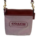 Coach Badge Jacquard Knit Crossbody in Wine LIKE NEW