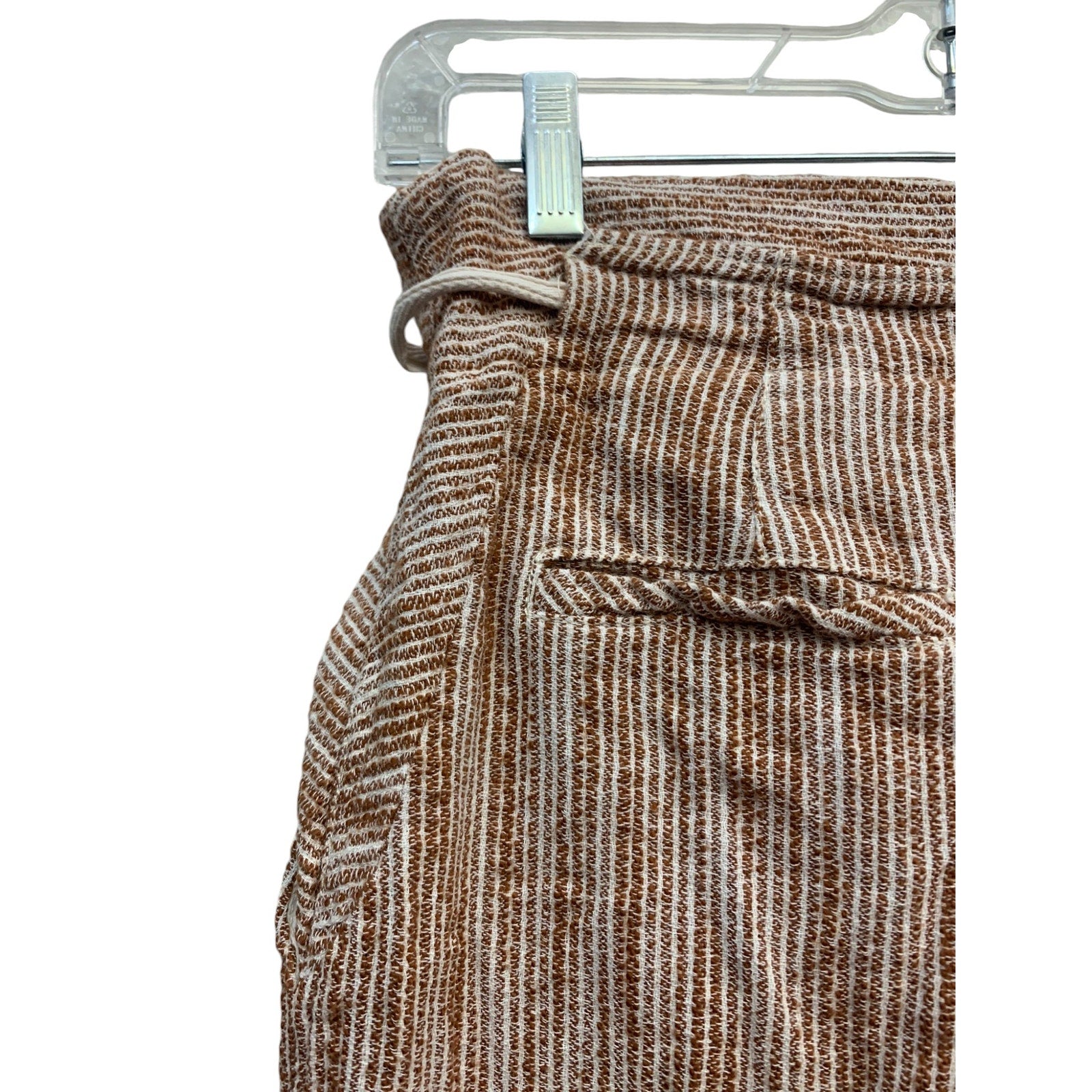 Free People Womens Light at Sunrise Cotton Knit Cropped Pants SZ 4