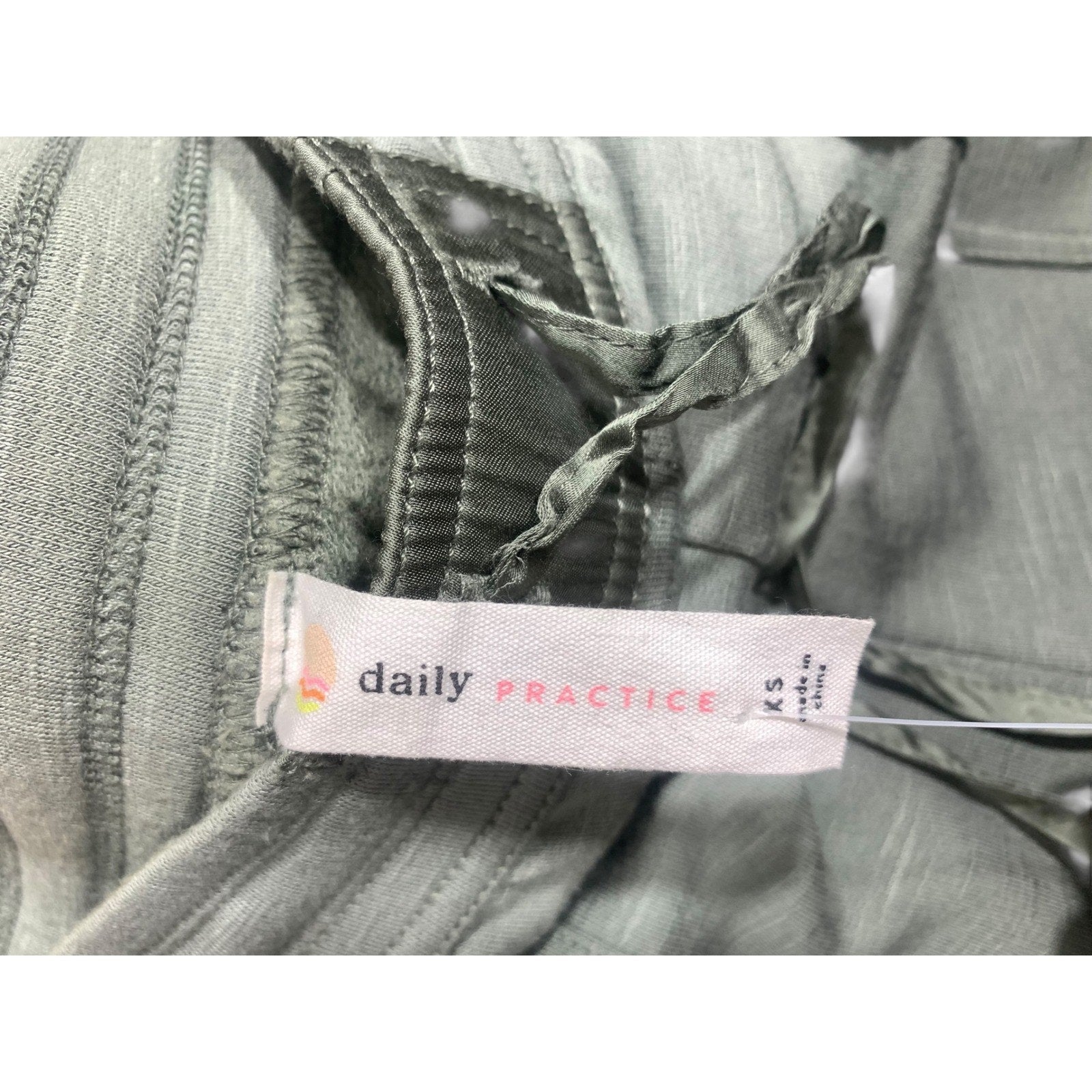 Daily Practice Anthropologie Green Cargo Wide Leg Knit Pants XS New with Tags