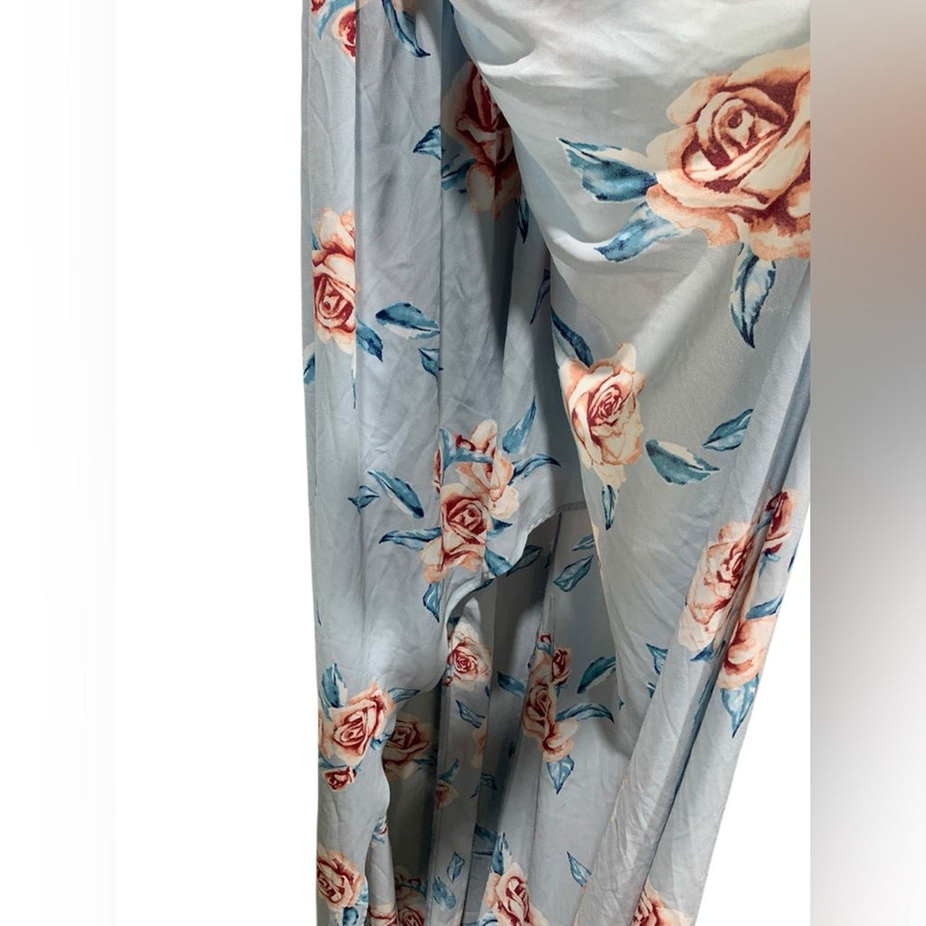 Show Me Your Mumu Blue Floral Kendall Maxi Dress size Small