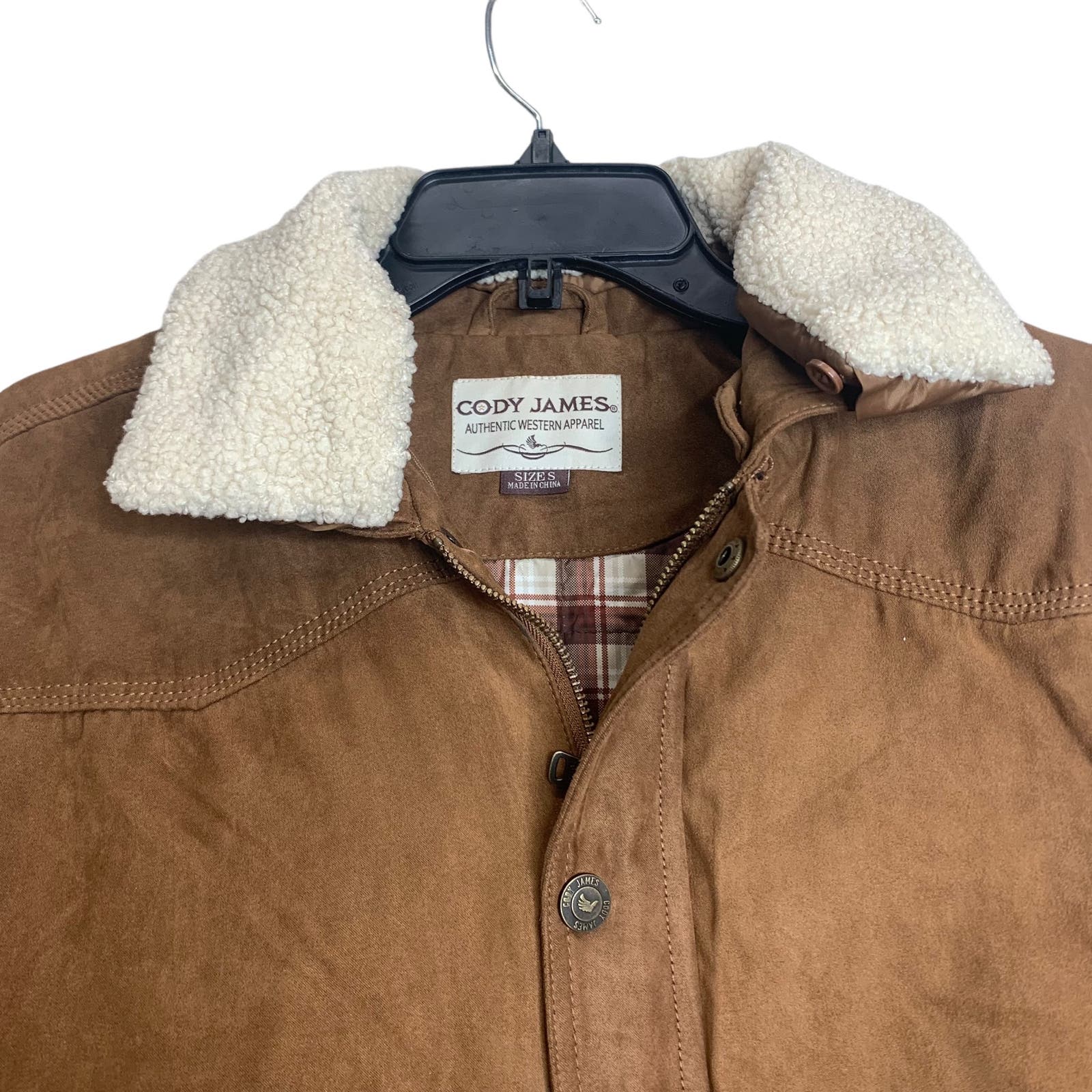 Cody James Dark Brown Swayed Bomber Men's Jacket SZ S