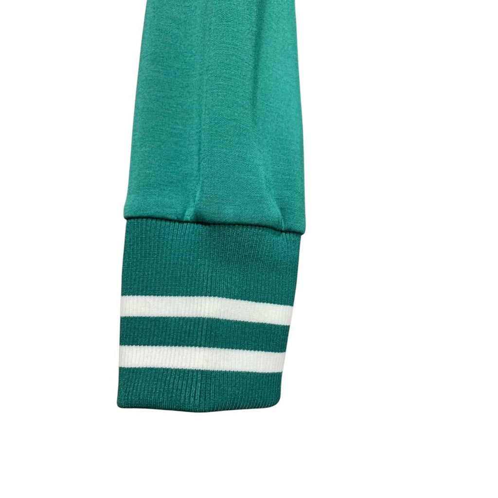 VARLEY Jepson Club Jacket Green DoubleSoft Varsity Style Snap Front Women Small