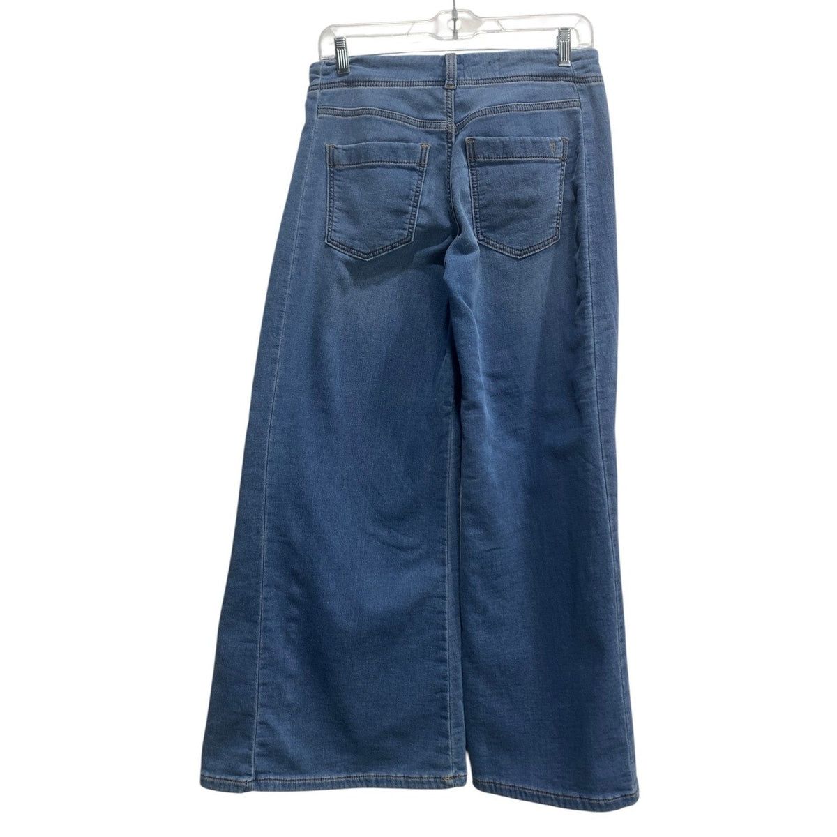 Pilcro and the Letterpress Wide Leg Denim Jeans Medium Wash Petite 25P High Rise