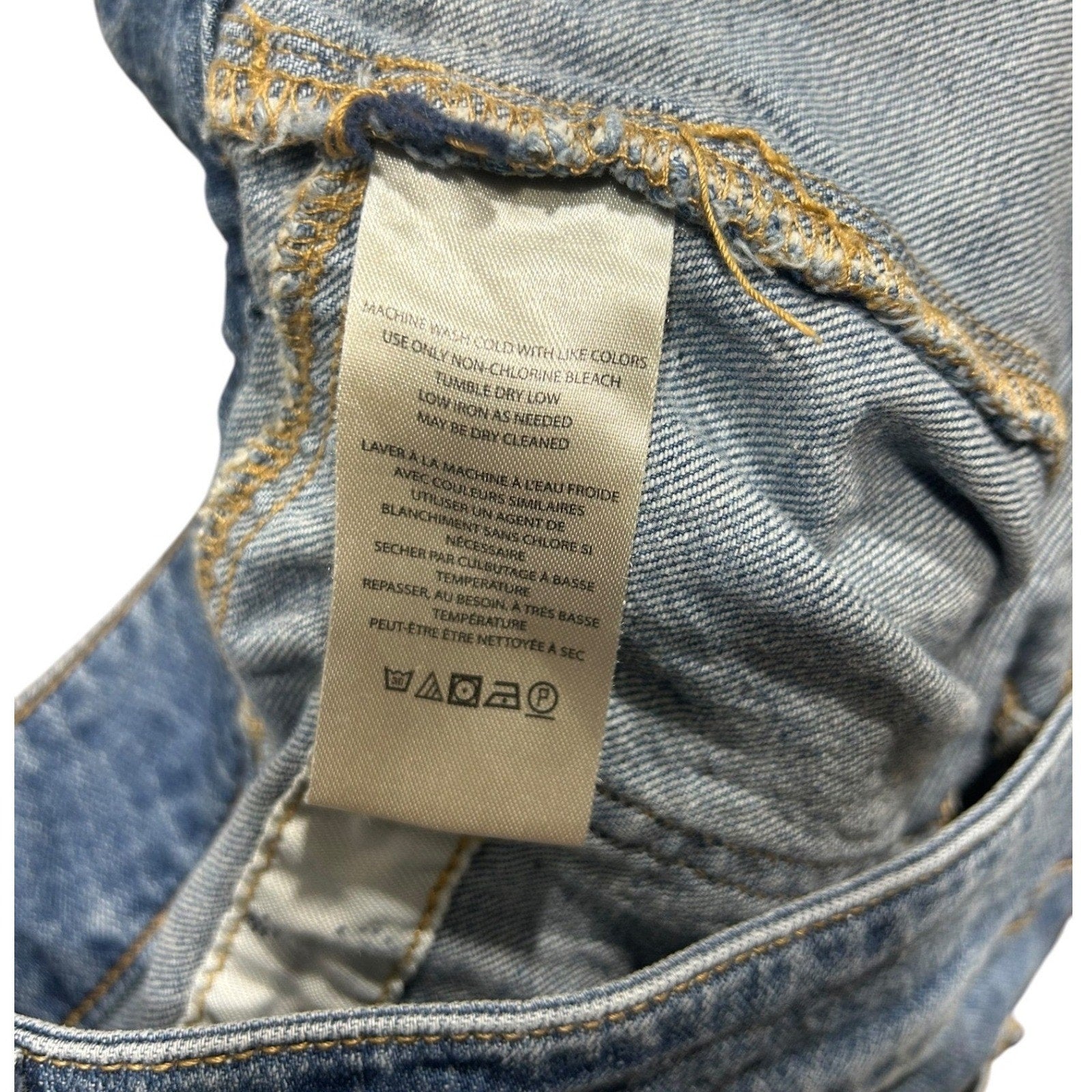 Pilcro The Wanderer Denim Shorts Blue Medium Wash Raw Hem Women 31 Anthropologie