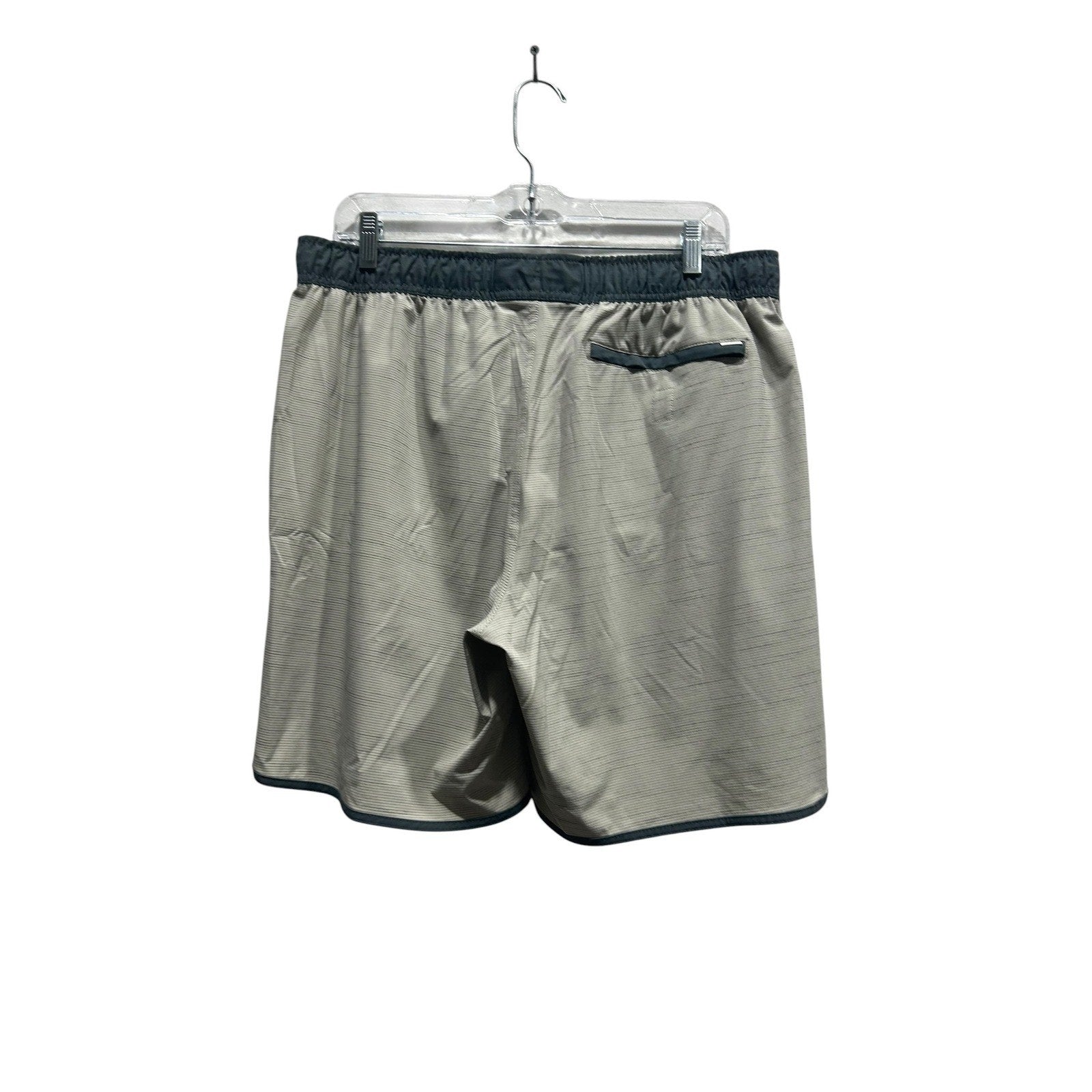Vuori Banks Shorts Mens Grey Micro Stripe Athletic Board Shorts V330 active L