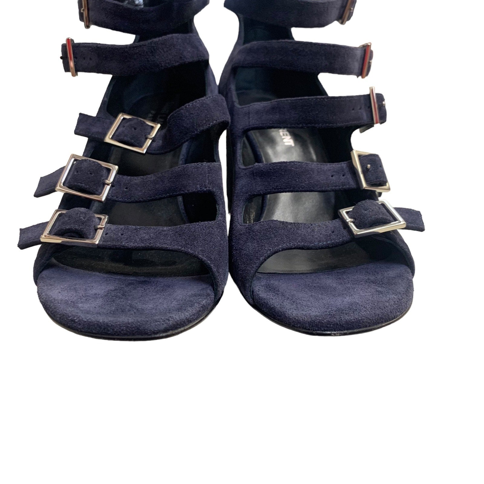YSL Saint Laurent Babies Suede Gladiator Heeled Sandals SZ 7