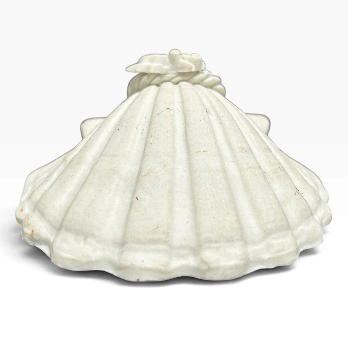 Vintage 1983 Margaret Furlong 3 Inch White Porcelain Shell Angel Ornament