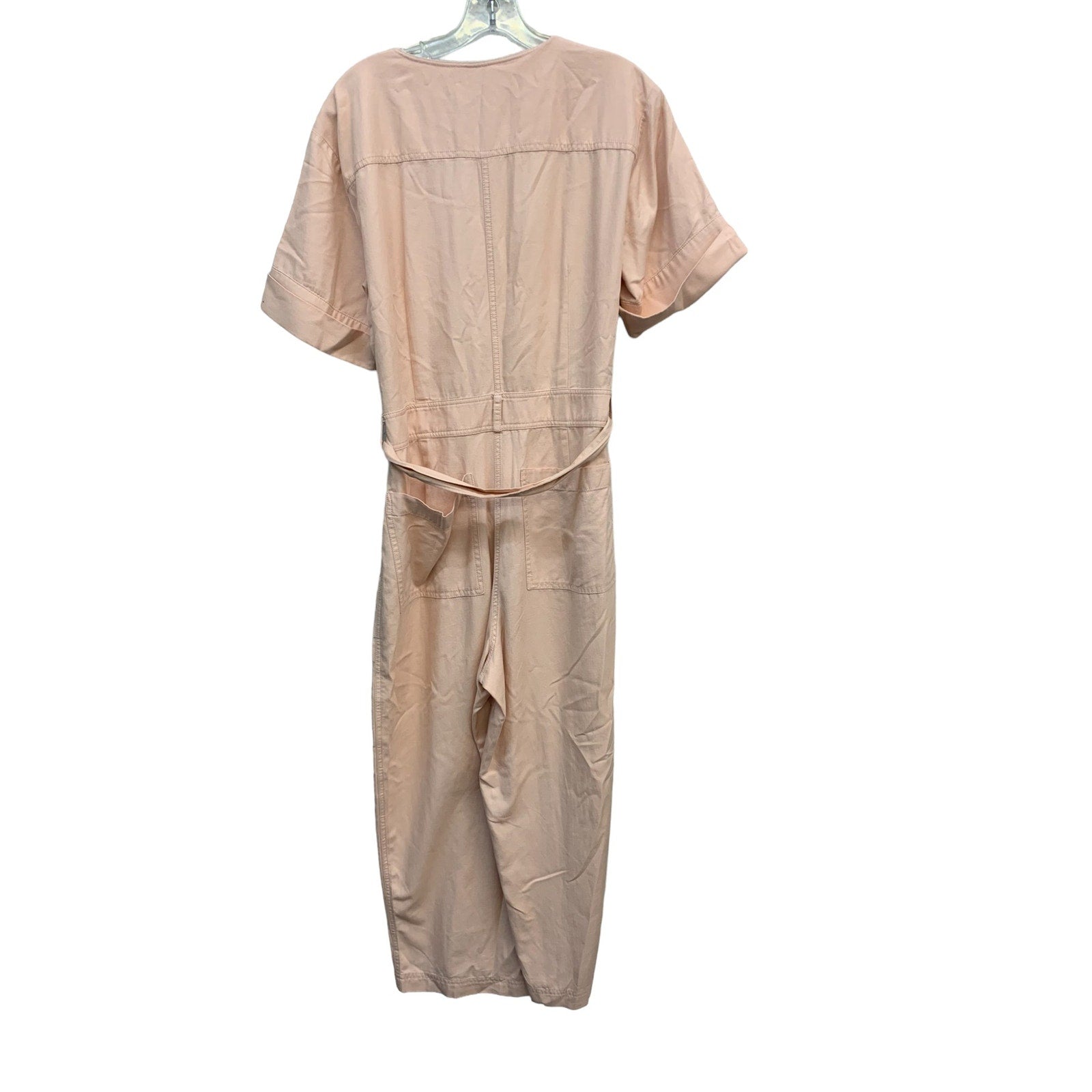 MADEWELL Top-Stitched Coverall Jumpsuit Bashful Blush sz 10