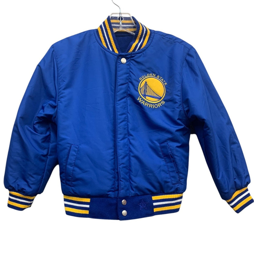 Golden State Warriors JH Design Reversible Wool Logo Jacket sz 5/6