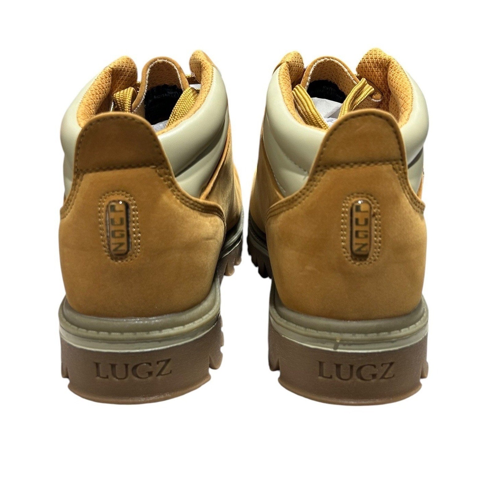 Lugz Pathway Golden Wheat Cream Gum Moc Toe Boots Mens 10 workwear utility