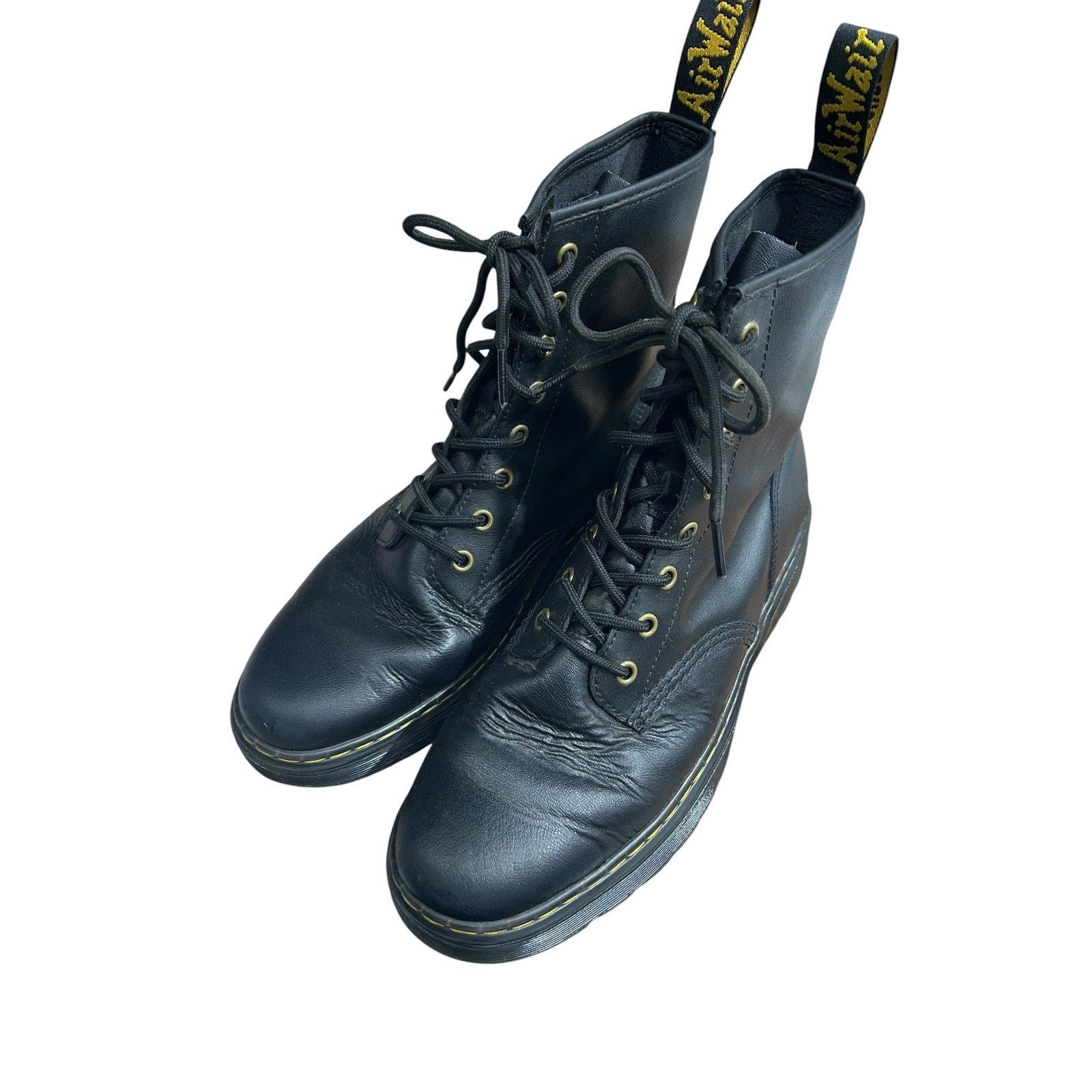 Dr. Martens 1460 Pascal Black Leather 8-Eye Lace Up Combat 10 Mens 11 Womens