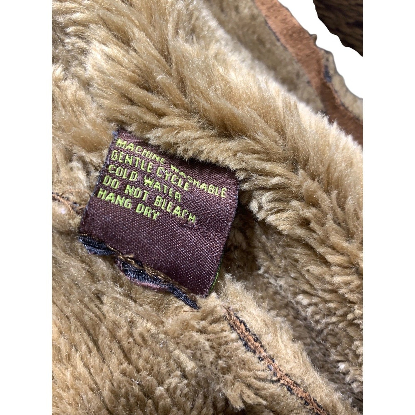 FUDA Women's Brown Faux Suede Shearling Lined Coat Jacket Size L