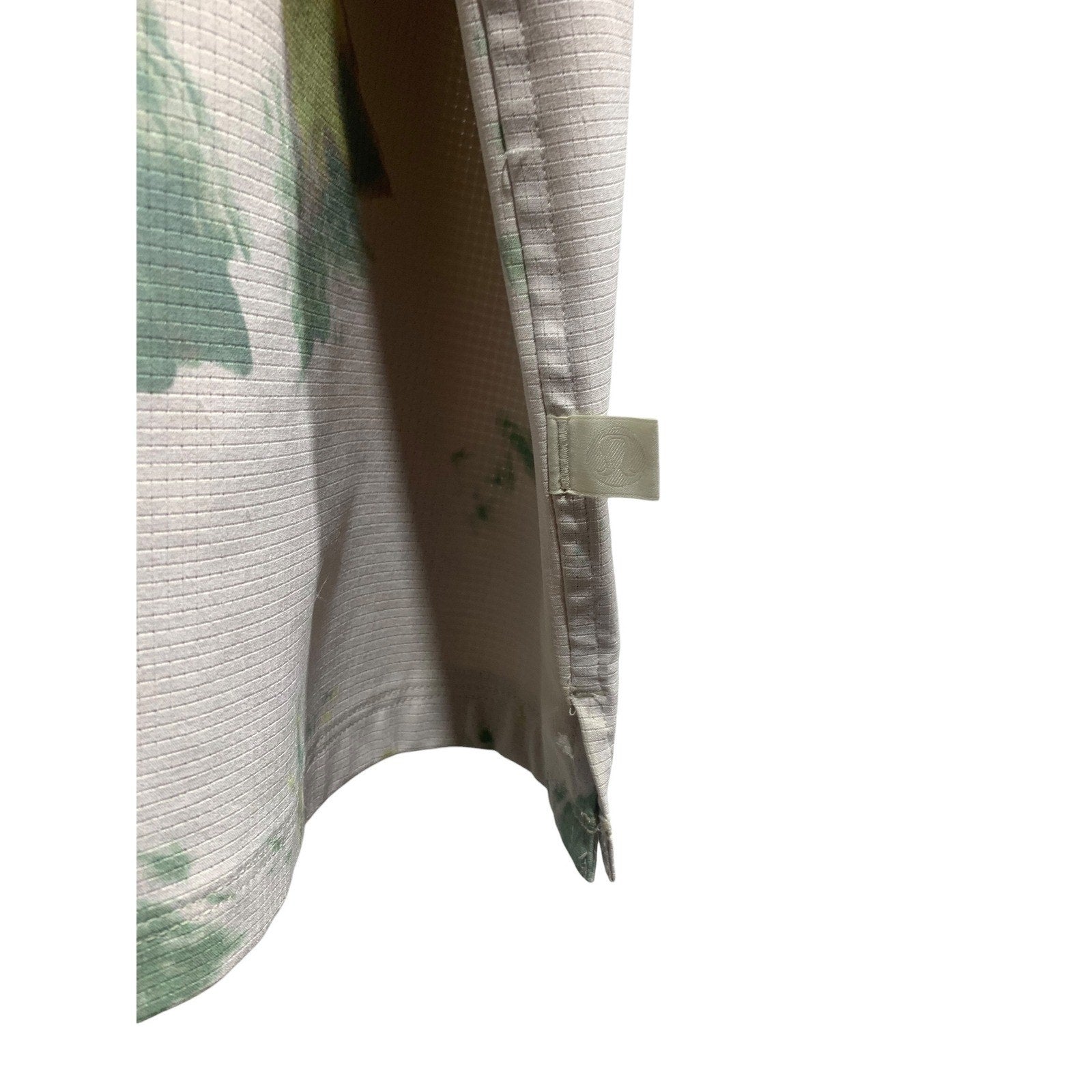 Lululemon Airing Easy Camp Collar Shirt Diffuse Dye Print Green Multi XXL