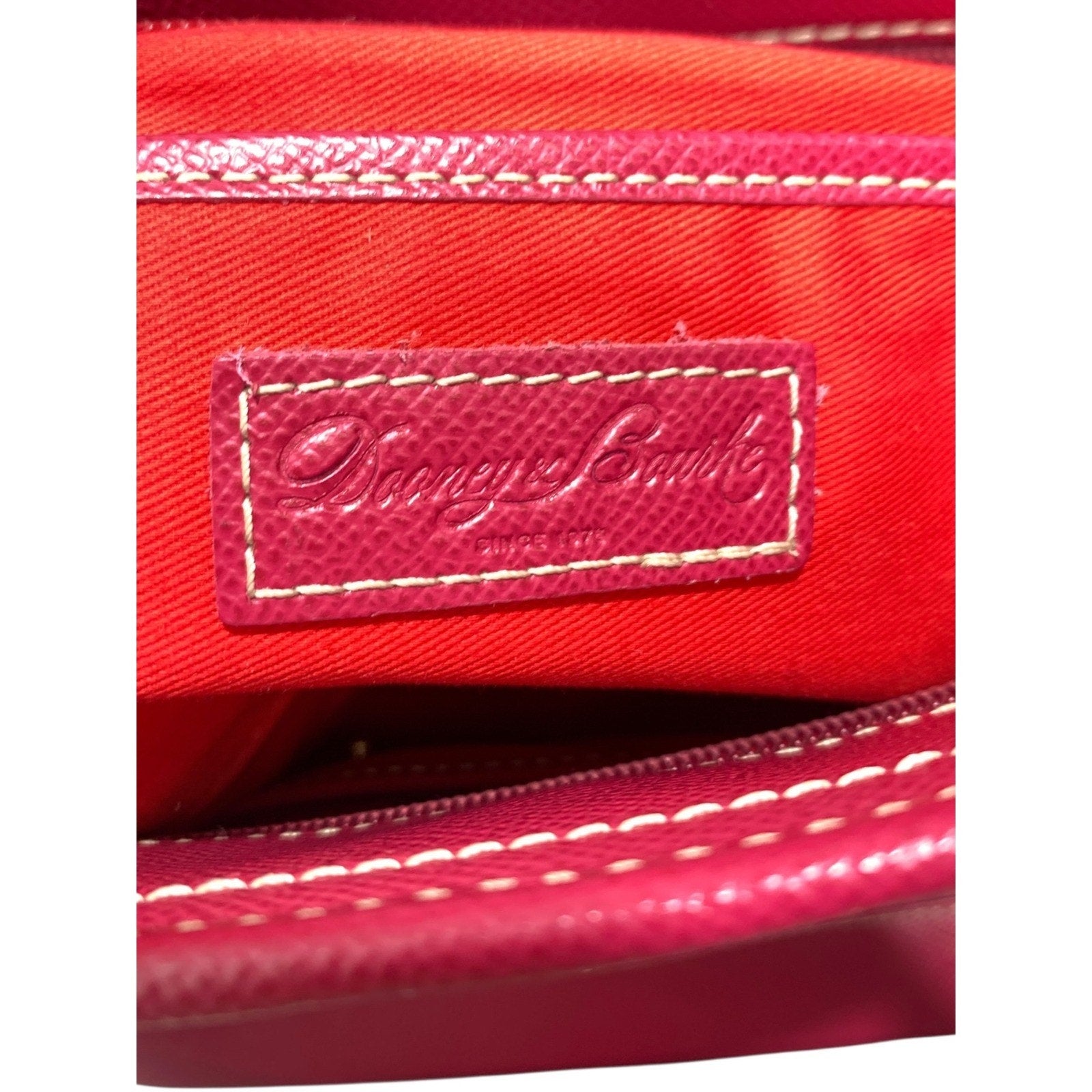 Dooney & Bourke Pink Pebbled Leather Tote Bag Shoulder Purse Gold Hardware