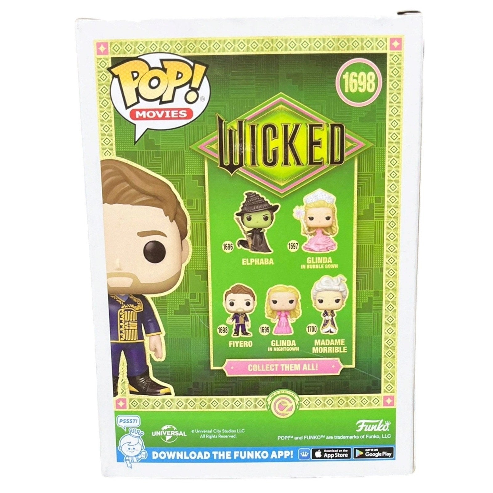 Funko Pop Movies Wicked Fiyero 1698 Vinyl Figure Broadway Musical Toy