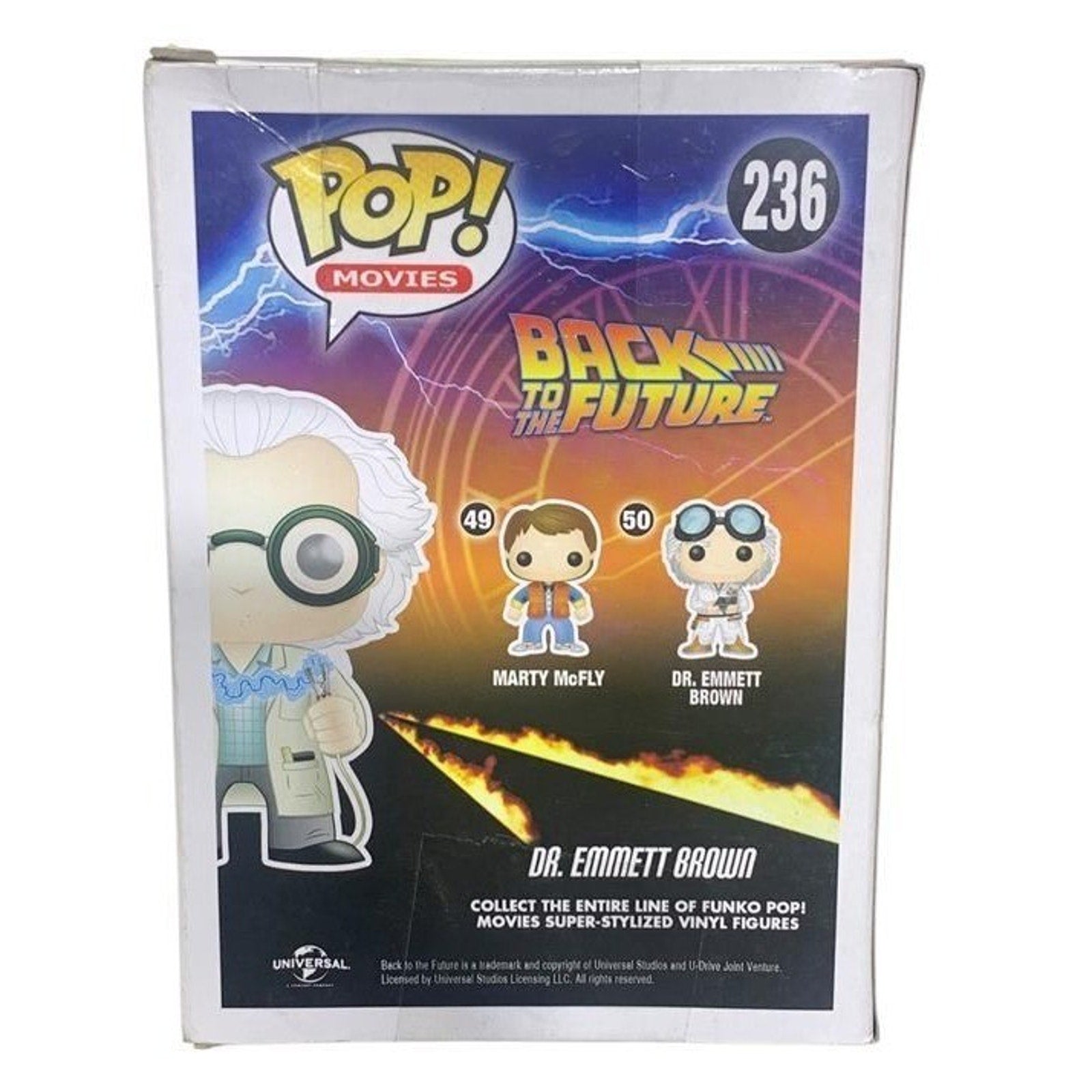 Funko Pop Movies Back to the Future Dr Emmett Brown 236 Loot Crate Exclusive