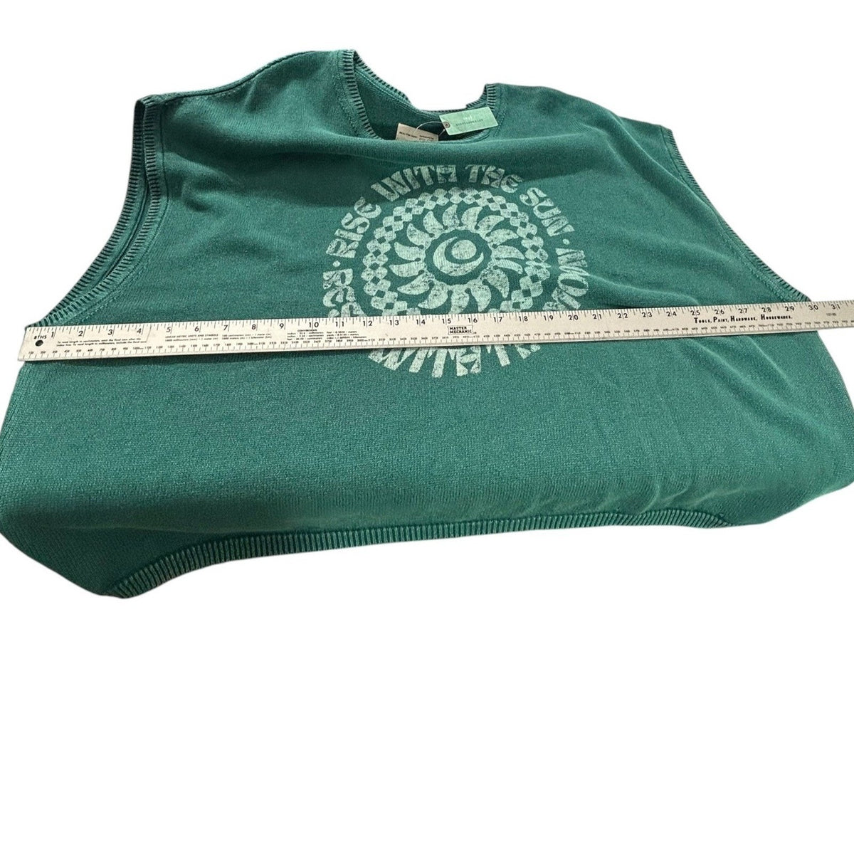 Pilcro Anthro Rise with the Sun moon Graphic Knit Muscle Tee 3X NEW 100% cotton