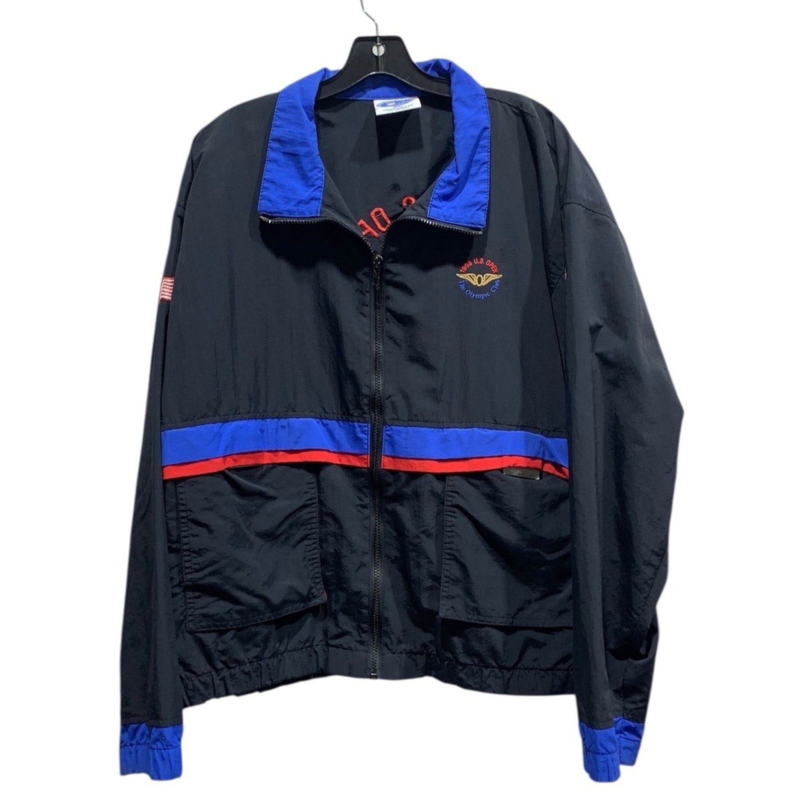1998 US Open The Olympic Club Track Jacket Windbreaker Blue Red Black L